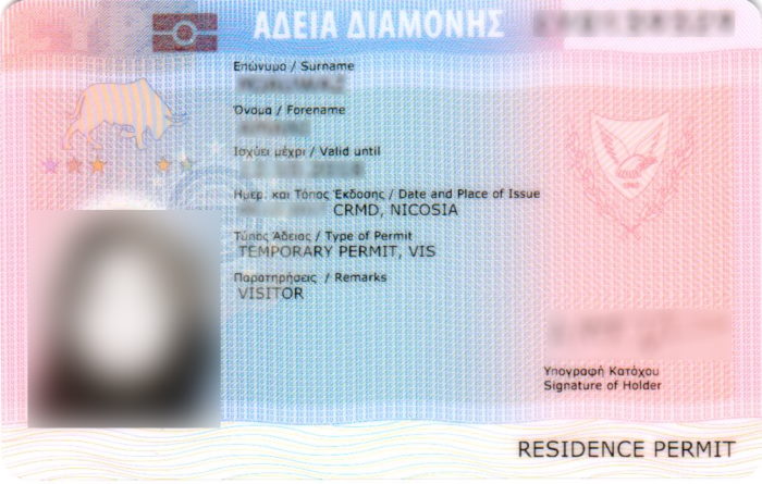 Cyprus temporary residence permit